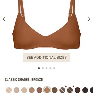 SKIMS WIRELESS FORM PUSH-UP PLUNGE BRA | BRONZE 36C